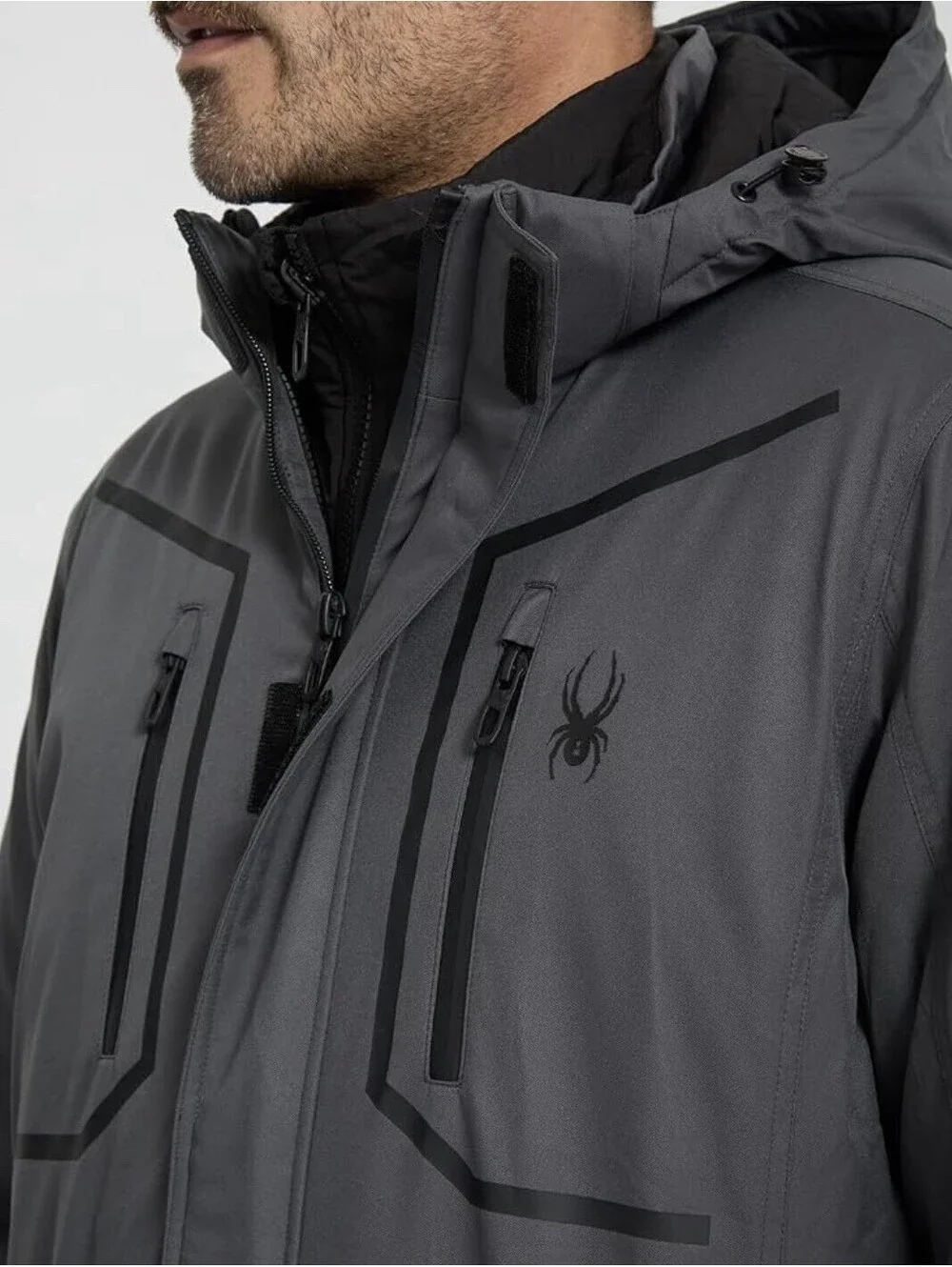 Spyder 3-in-1 Snow Ski System Jacket Detachable Hood Men’s XL Polar NWT $299